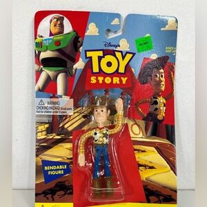 1995 Woody Bendable Figure Toy Story Disney Thinkway Toys‎